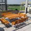 Set da esterno Table & Bench Quadro su una terrazza.