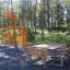 Table & Bench Quadro in un parco all'aperto.