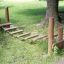Ponte di equilibrio in legno da esterno per parco giochi, Sintra.
