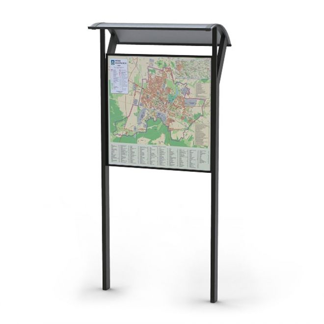 Pannello espositivo per mappe all'aperto Kemi