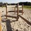 Sahara struttura da parco giochi in legno per esterni su superficie sabbiosa