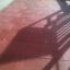 Rubber Tiles 45 rosso installato all'aperto con ombre