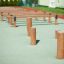 Percorso a ostacoli per bambini nel parco giochi Cape Code.