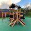 Tower Nature wooden playhouse with slide nel parco giochi