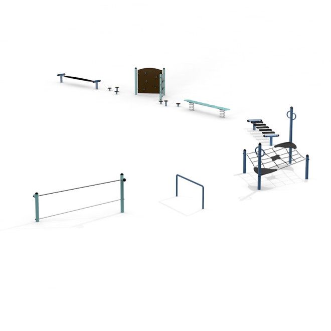 Set di attrezzature da gioco Wonderland Trim Trail per arrampicata ed equilibrio