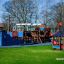 Bounty ship with slide in un parco giochi per bambini