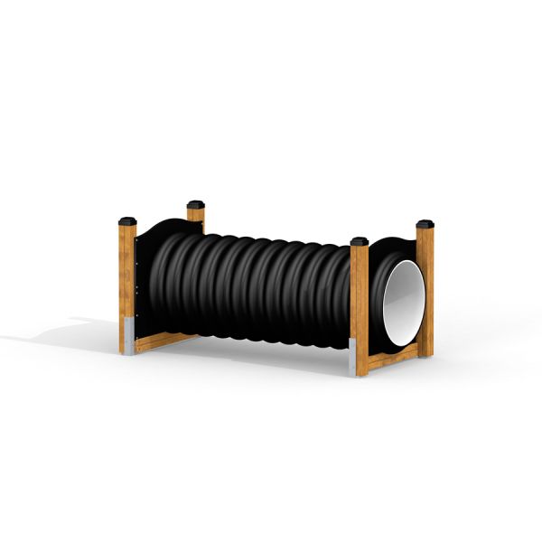 Struttura da gioco Tunnel in legno e plastica nera