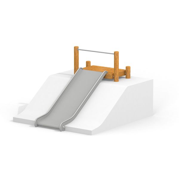 Scivolo da parco giochi 'Hill Slide Wide h150' con struttura in legno e scivolo in metallo