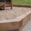 Oak Beam Section (running meter) utilizzato come bordatura per sabbiera in un parco giochi
