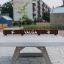 Concrete table tennis, free-standing in un parco urbano.