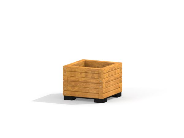 Wooden flowerpot I - fioriera quadrata in legno da esterno