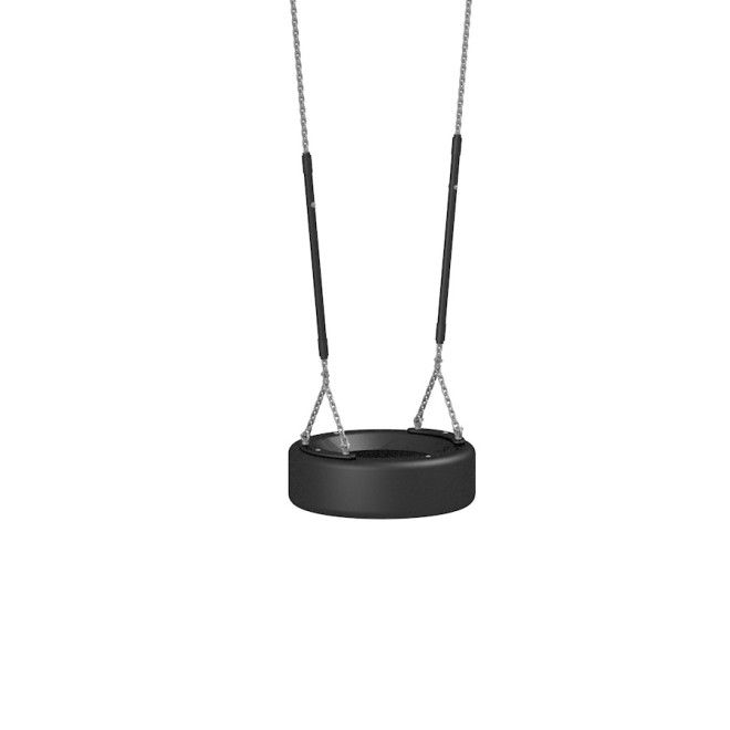 Tire seat nero appeso a due catene.
