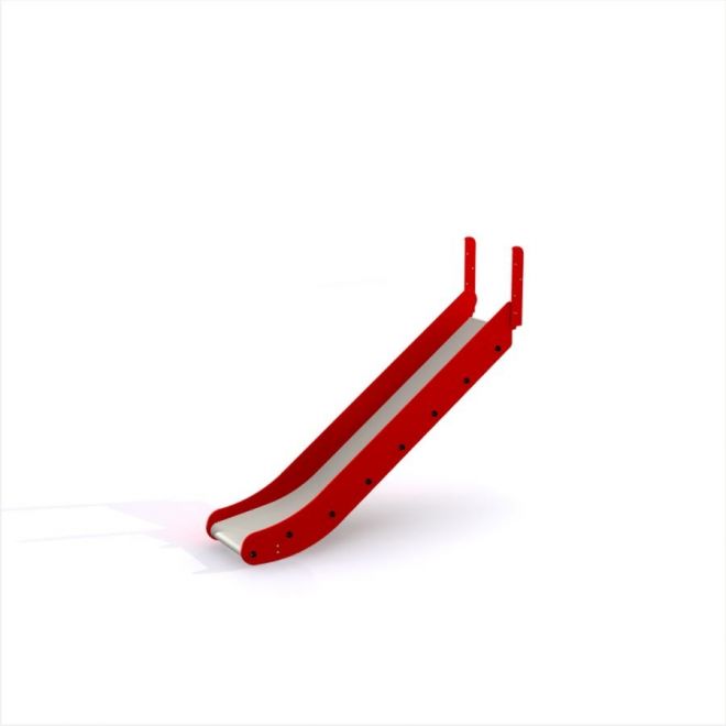 Slide rosso per parco giochi.