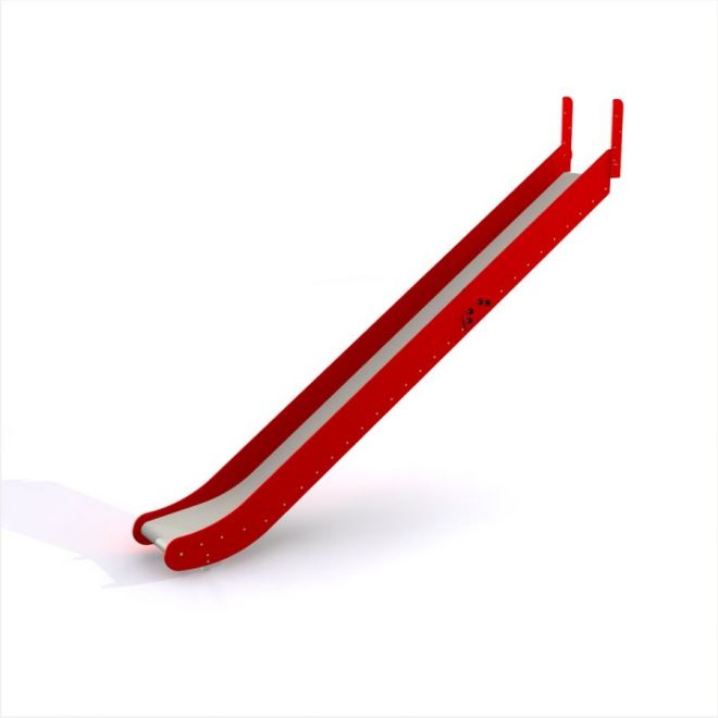 Slide rosso per parchi giochi.
