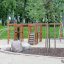 Panther wooden playhouse in un contesto di parco