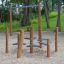 Attrezzatura da parco giochi per bambini Kentucky Double realizzata in legno e corde.