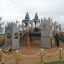 Windsor castle with slide in un parco giochi