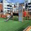 Camelot castle with slide in un parco giochi.