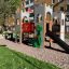 Struttura da parco giochi Camelot castle with slide, attrezzatura da esterno per bambini.
