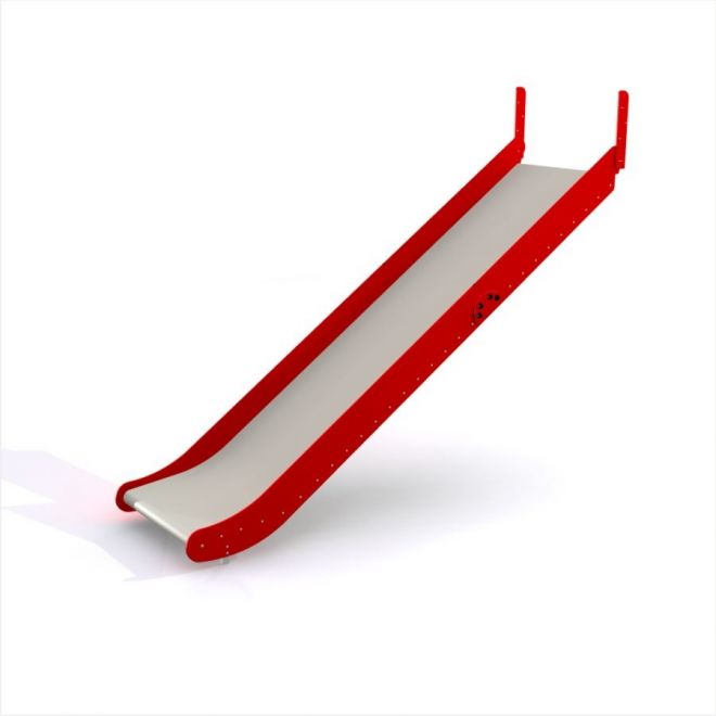 Slide rosso per parco giochi.