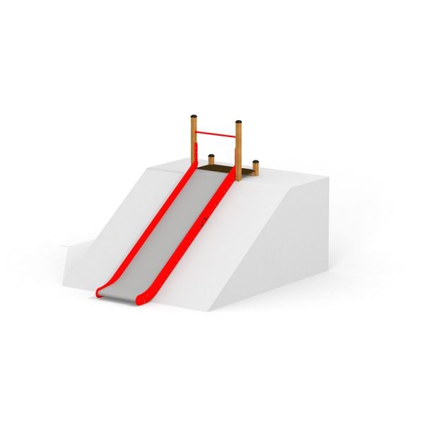 Scivolo rosso per bambini Hill Slide Wide SLW210 su piattaforma bianca