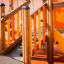 Rubik playhouse with slide struttura in legno con elementi colorati