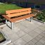 Bench, Steel Construction in un contesto di giardino