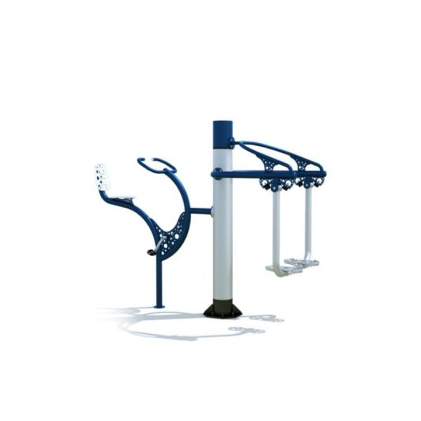 Attrezzatura da palestra all'aperto Set 4 con più stazioni di esercizio.