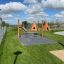 Parco giochi Wigwam wooden house con altalene e scivolo