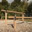 Attrezzatura fitness outdoor Double Jump Bars in legno.