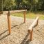 Attrezzatura per esercizi all'aperto 'Double Jump Bars' in un contesto di parco.