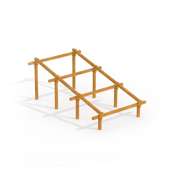 Scala in legno per percorso a ostacoli Climb Obstacle per parco giochi.
