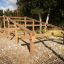 Climb Obstacle wooden ladder in un parco giochi all'aperto