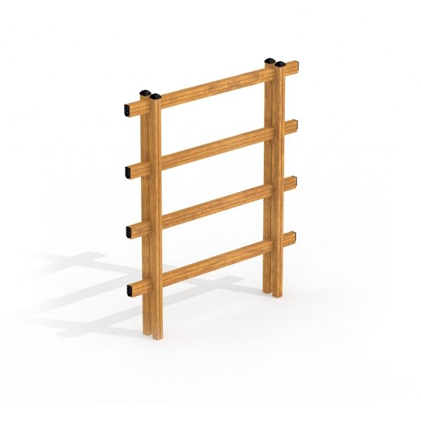 Step And Climb wooden ladder con quattro pioli.