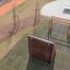 Climbing Ramp steel structure in un parco giochi all'aperto.