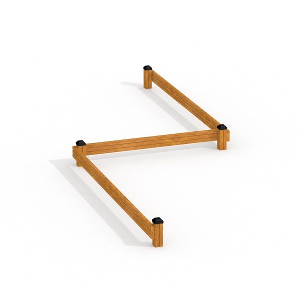 Trave in legno Balance per parco giochi.