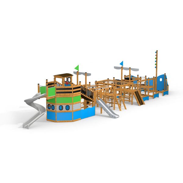 Attrezzatura da parco giochi, Majestic ship with slide.