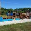 Struttura da parco giochi Majestic ship with slide in un parco