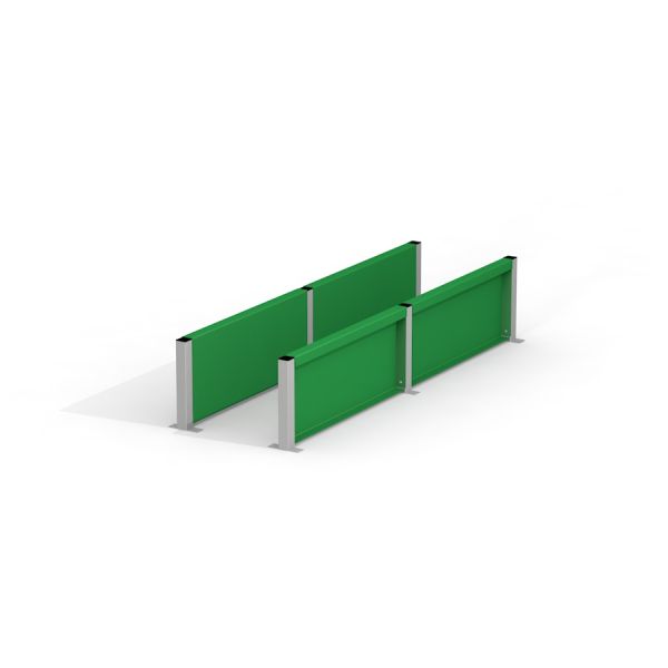 Barriere verdi Flipper set 2st per parchi giochi.