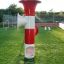 Attrezzature da gioco Ball catcher su campo erboso