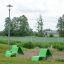 Lounge chair verde per sedute da parco giochi su prato