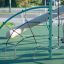 Attrezzatura da gioco all'aperto Sirius steel structure con rete da arrampicata.