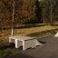 Double Quarter-Pipe rampa da skate in un parco all'aperto.