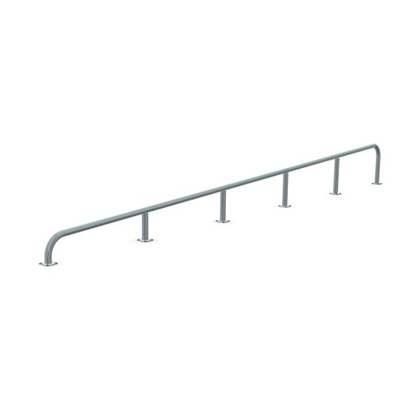 Barriera in acciaio Rail 25/60 per aree gioco.