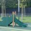 Scivolo del parco giochi con design a tema drago, chiamato Slide with Dragon Back.