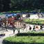 Space Station castle with slide in un parco giochi all'aperto
