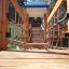 Ponte in legno Space Station castle with slide e reti da arrampicata