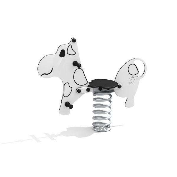 Cow rocking gioco a molla per parchi giochi.