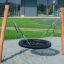 Altalena da parco giochi BNS Single Swing Robinia 2 Posts con supporti in legno e seduta in gomma.