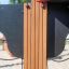 Struttura in legno del Mast climbing net nel parco giochi.
